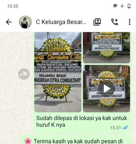 Pengiriman Papan Bunga Duka Kebon Kacang